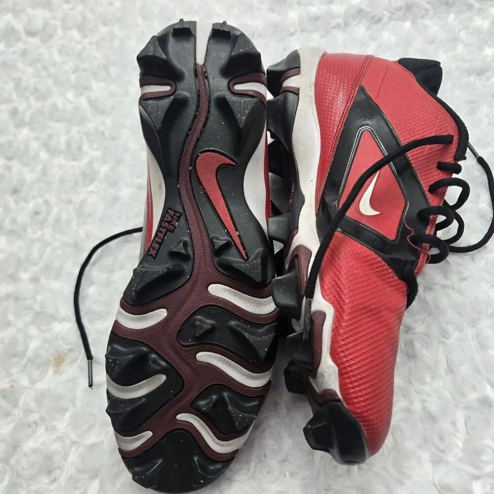Nike Alpha Menace 4 Varsity Football Cleats, University Red, FN0027-600, Sz 10.5